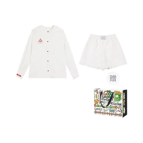 Pzhk Casual Suit Women's White Shirt+Pants