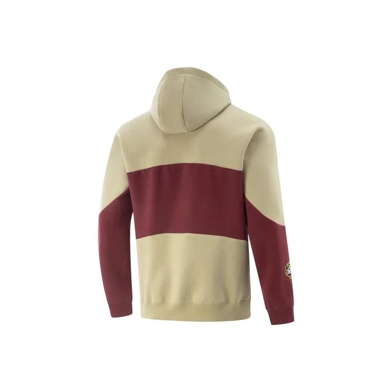 LiNing CBA All Star Collection Basketball Collection Sweatshirt Men's Wicker Khaki/Dark Burgundy-1