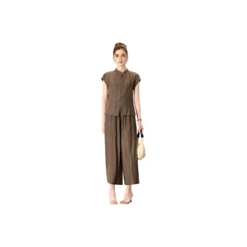 FENHONGMALI Skirt Set Women's Gray