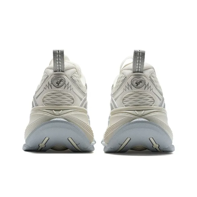 XTEP Basque 2 Tide Slip Resistant Height Increasing Rebound Low Top Casual Shoes Men's Silver Sail White-4