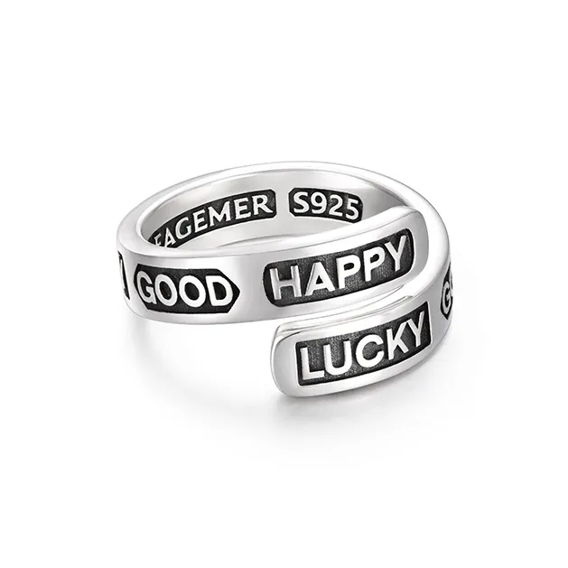 IDEAGEMER S925 Silver Rings Men's-5