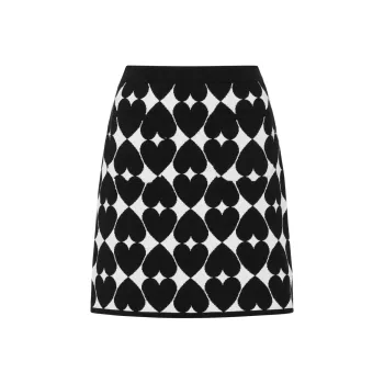 MOSCHINO Intarsia knit Cotton Skirt