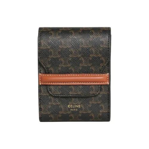 CELINE Triomphe Canvas Storage Bag Unisex Brown