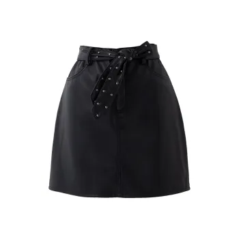 SOON FLOWER Casual Short Skirts Women's Black
