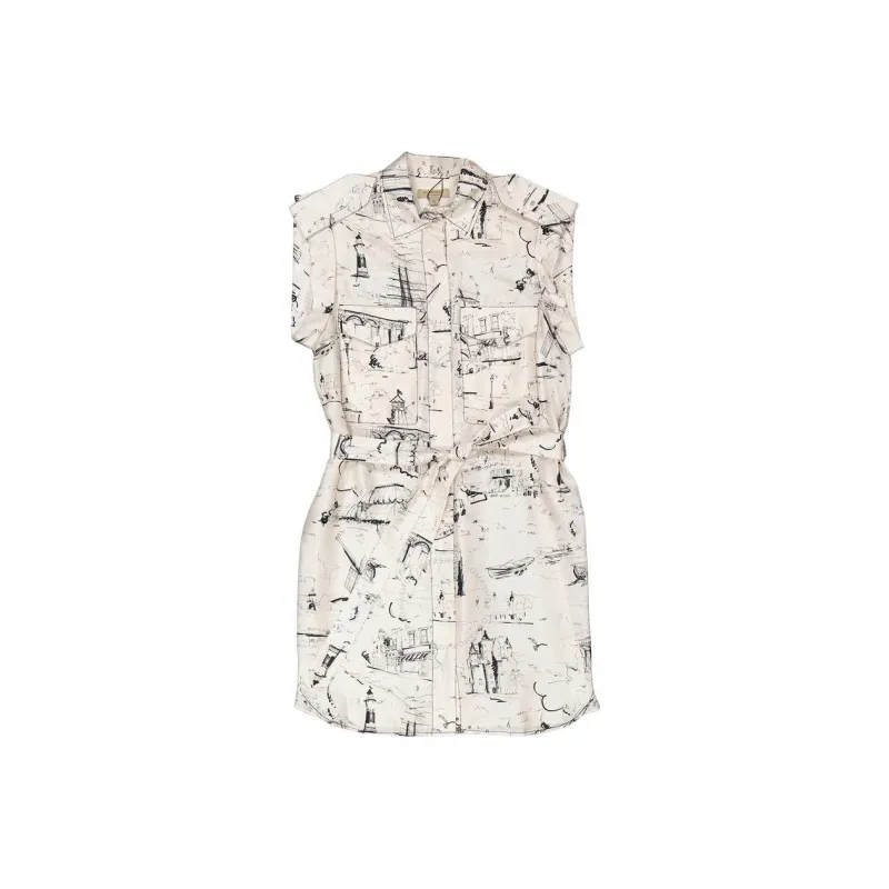 Burberry Sleeveless Dress Women's White-0