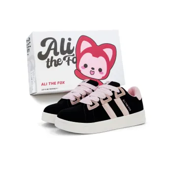 ALI THE FOX Skateboard Shoes Women's Low Top Black Pink/Black Green