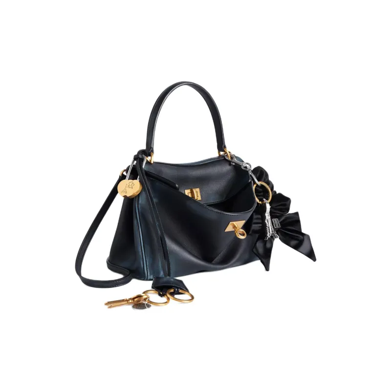 Balenciaga Rodeo Calfskin One Shoulder Handbag Women's Black-2