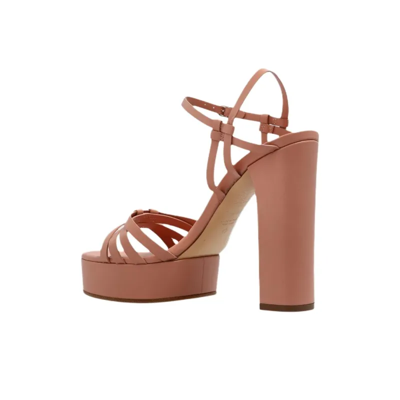 Casadei Geraldine One Strap Sandals 13.5cm Women's Pink-3
