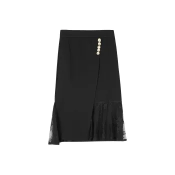 EIDOLON GRAIN Casual Long Skirts Women's Black
