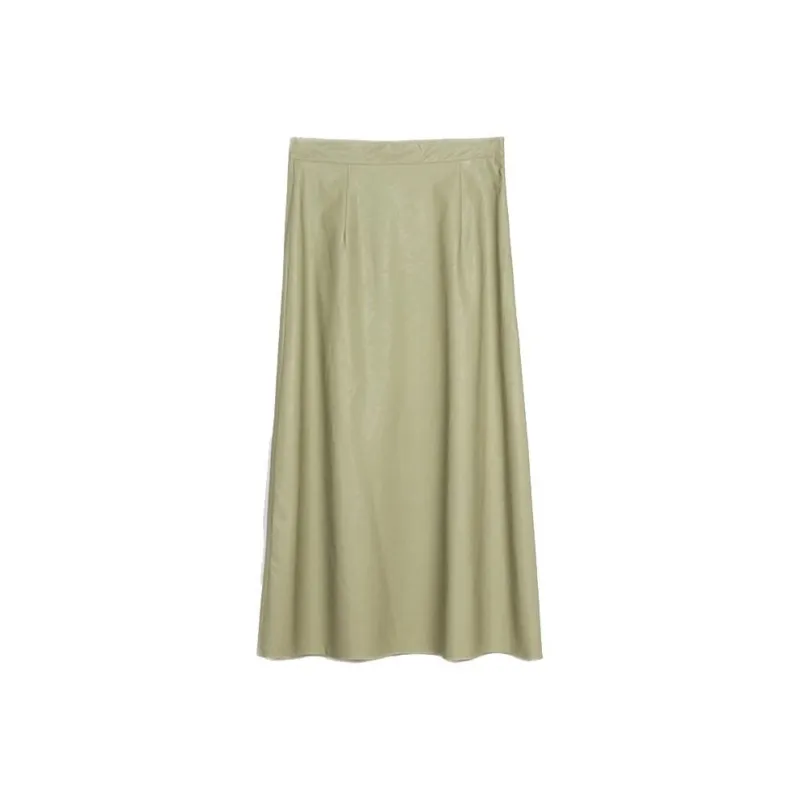 Birthday Casual Long Skirts Women's Green-0