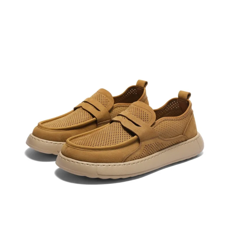 BELLE Men's Casual Shoes Men Low Top Gray/Khaki/Earth Yellow-24