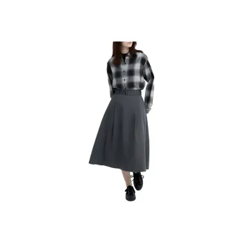 UNIQLO Casual Long Skirts Women's Asphalt Gray