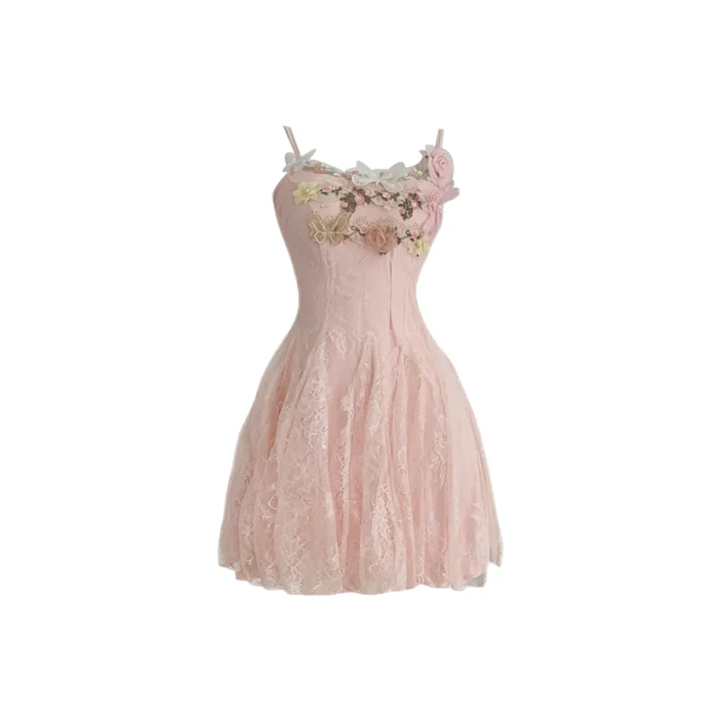 Udon House Slip Dress Women's Pink-0