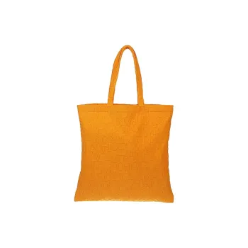 EMPORIO ARMANI Polyester Tote Bag, Shopping Bag, Shoulder Bag Unisex Orange