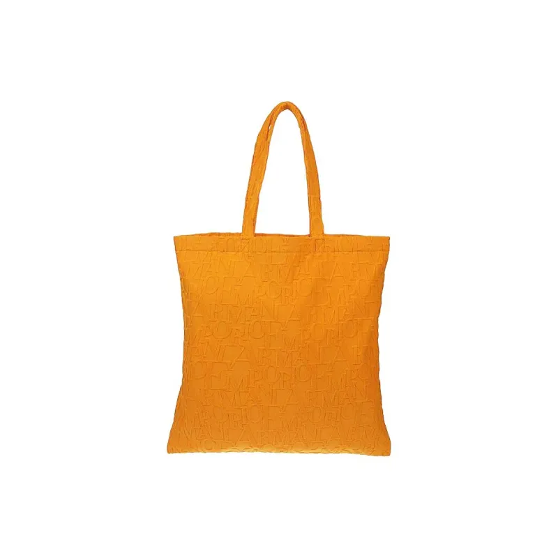 EMPORIO ARMANI Polyester Tote Bag, Shopping Bag, Shoulder Bag Unisex Orange-0