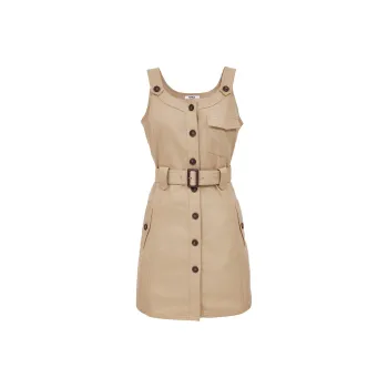 ONLY Sleeveless Dress Women's Gold Sand