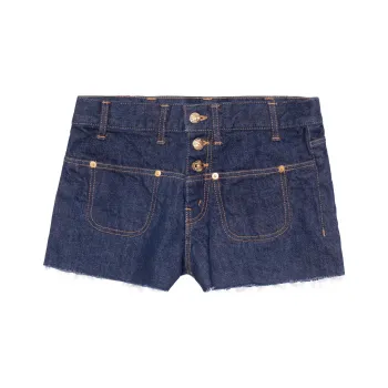 CELINE Mini Rinsed Wash Denim Shorts Rinsed Wash