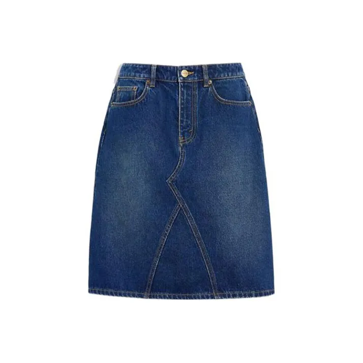 COACH Denim Short Skirts Women's Blue-0