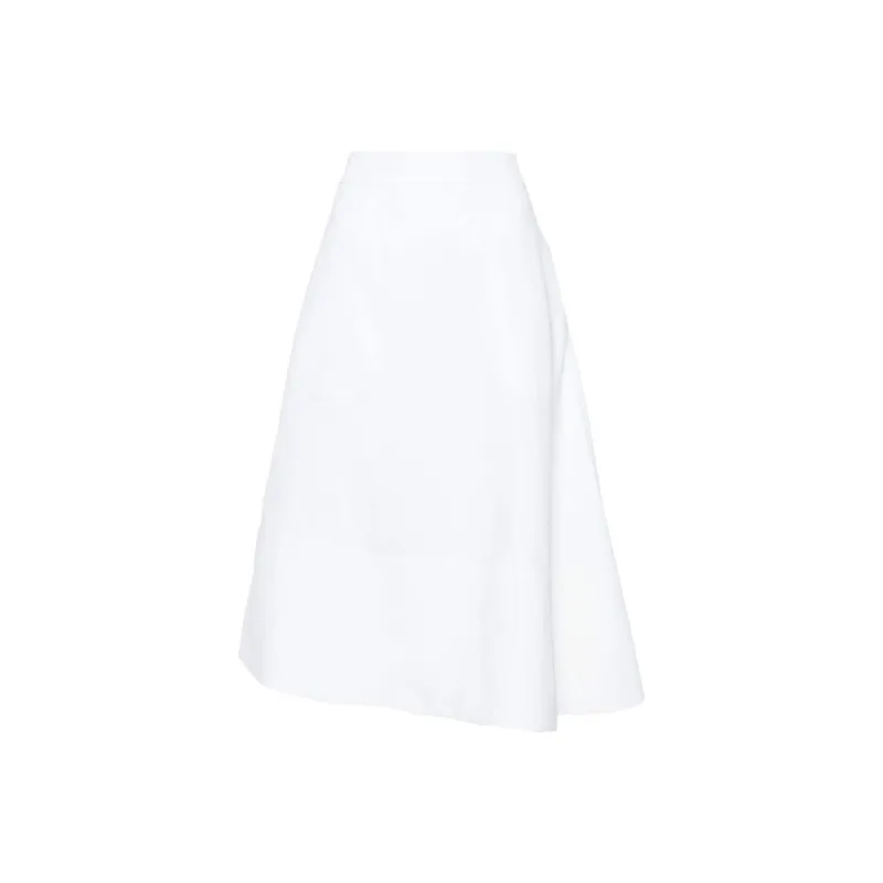 JIL SANDER Asymmetric Linen Midi Skirt-0