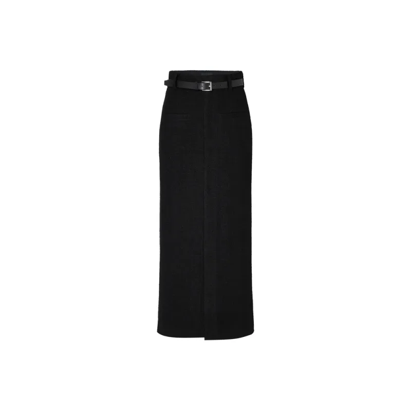 MOCO Casual Long Skirts Women's Black-0