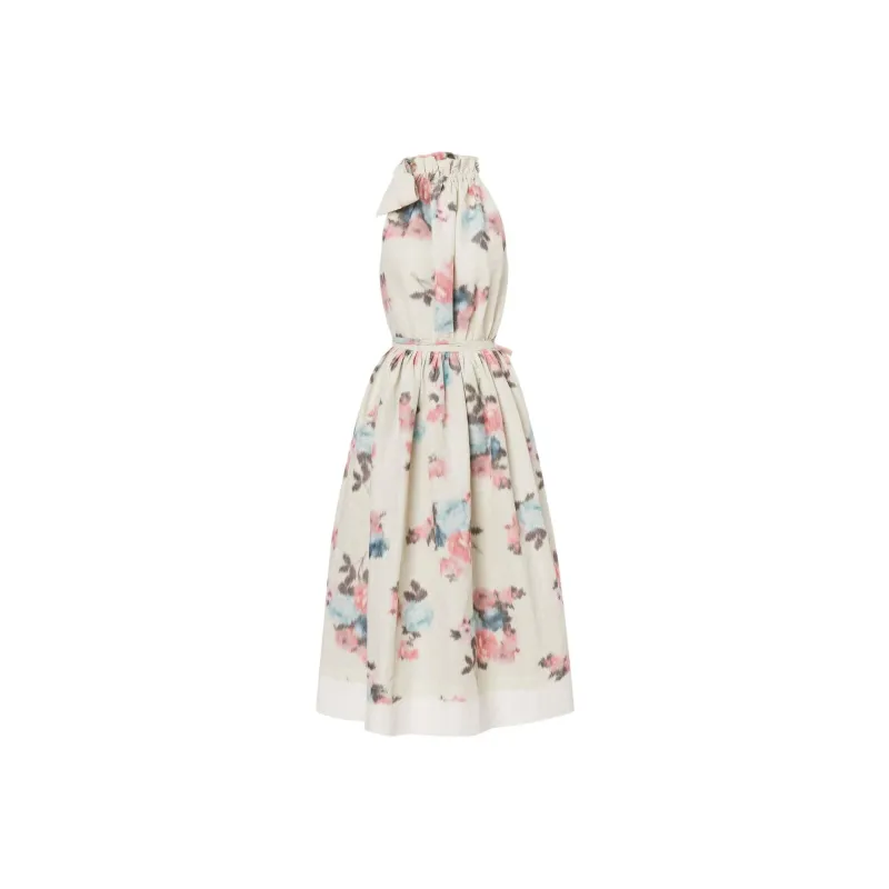 PHILOSOPHY DI LORENZO SERAFINI Floral print Halterneck Dress-0