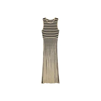 ZARA Sleeveless Dress Women's Nude/Black