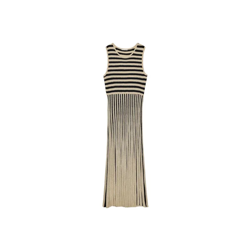 ZARA Sleeveless Dress Women's Nude/Black-0