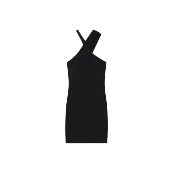 COURREGES Criss Cross Mini Jersey Dress