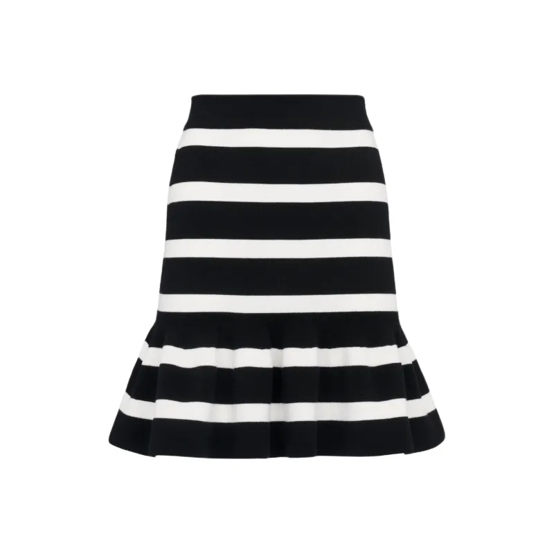 Alexander McQueen SS24 Casual Short Skirts Women's Black-0