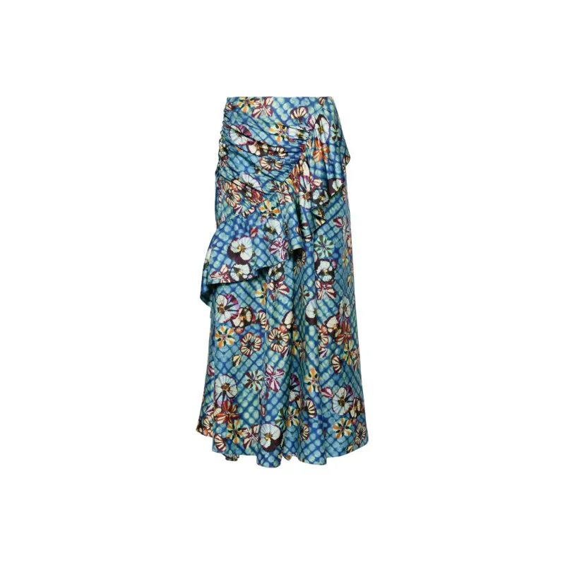 Ulla Johnson Bridget Floral-print Silk Skirt-0