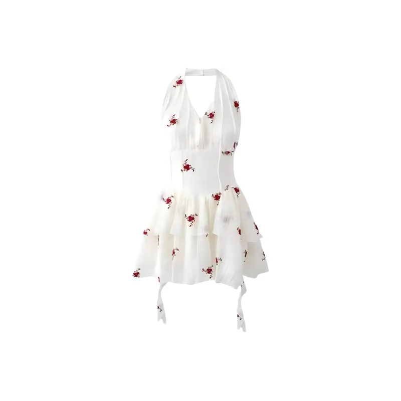 XIAOJUCHUANLI Sleeveless Dress Women's Ecru-0