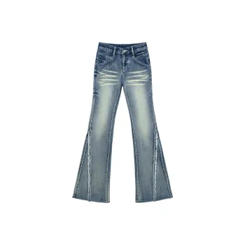 MEETLADY Jeans Women's Denim Blue