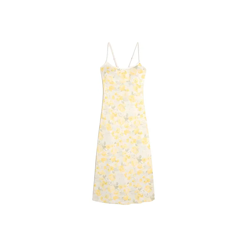 Hollister Slip Dresses Women's Yellow-0