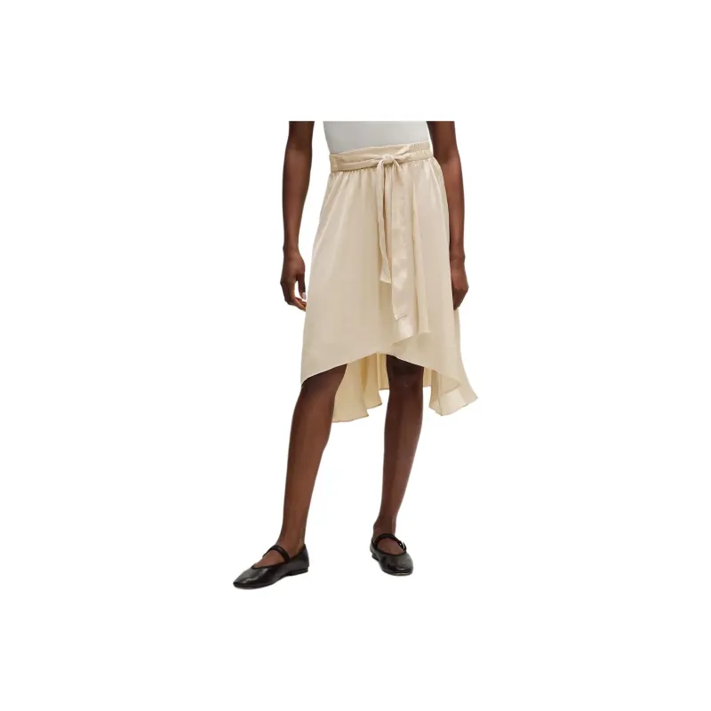 Lululemon Midi Length Satin Casual Long Skirt Women's-9