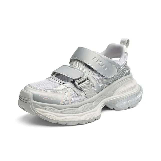 RED DRAGONFLY Slip Resistant, Abrasion Resistant, Height Increasing, Breathable Low Top Chunky Sneakers Women's-6
