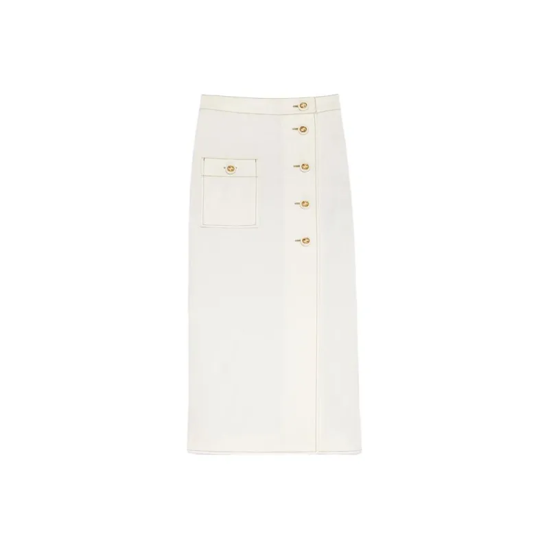 GUCCI Buttoned Pencil Skirt-0