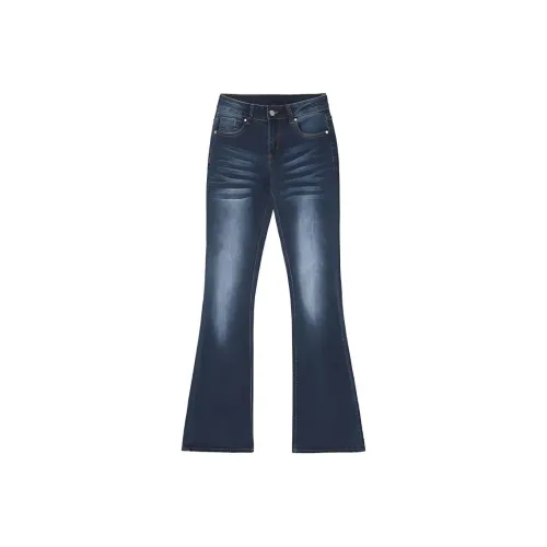 YINLEI Jeans Women's Nostalgic Blue