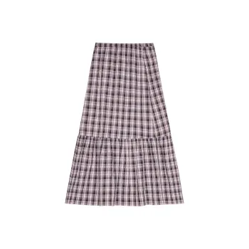 GANNI SS24 Casual Long Skirts Women's Light Purple
