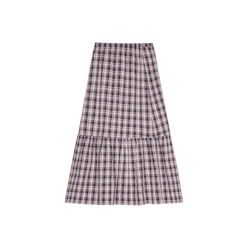 GANNI SS24 Casual Long Skirts Women's Light Purple-0