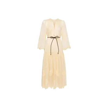 Zimmermann SS24 Long-Sleeved Dresses Women's Sandy Beige