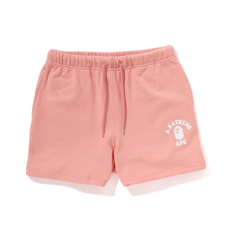 A BATHING APE Women's College Sweat Shorts Yellow-2