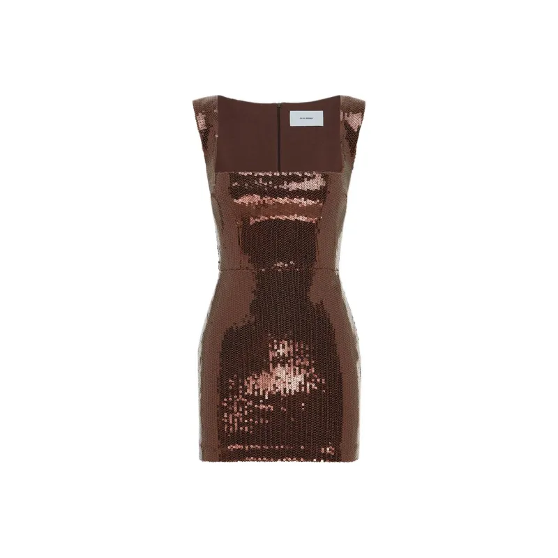 Alex Perry Sleeveless Dress Women's Brown-0