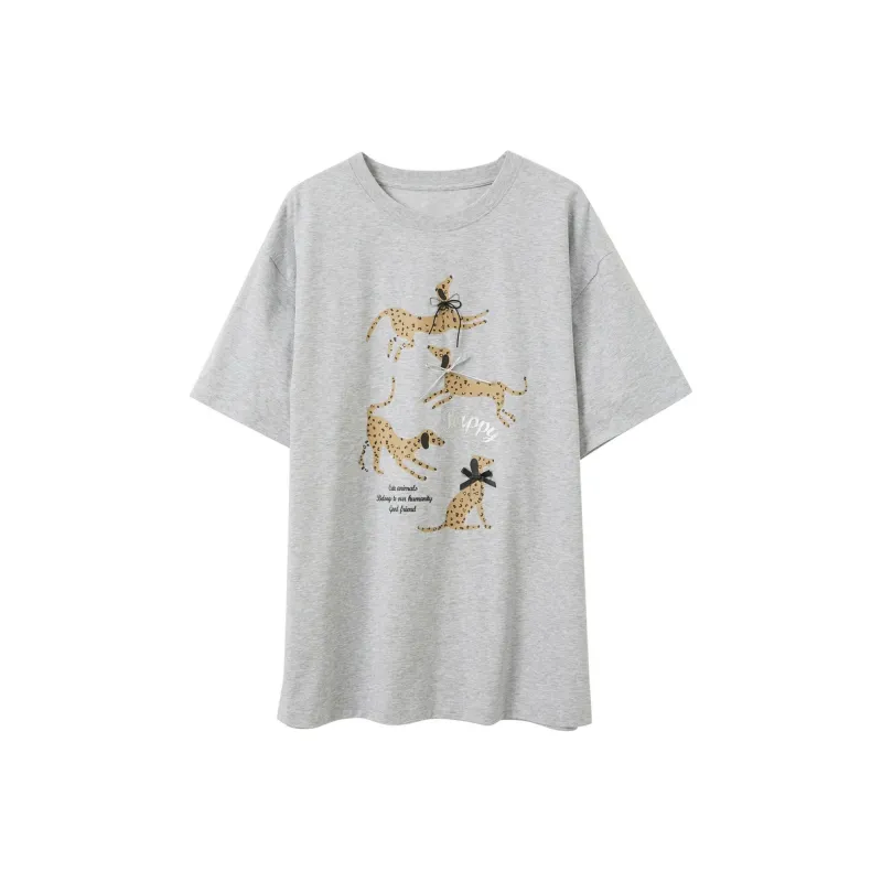 3COLOUR T Shirt Women's Heather Gray-0