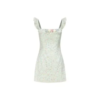 PUREIDOL Slip Dress Women's Mint Green