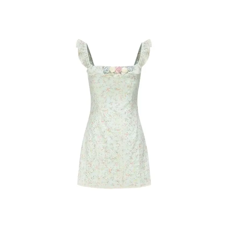 PUREIDOL Slip Dress Women's Mint Green-0
