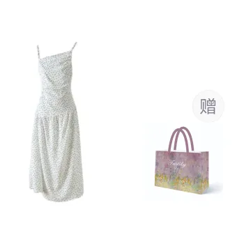 TASTILY Slip Dresses Women's White