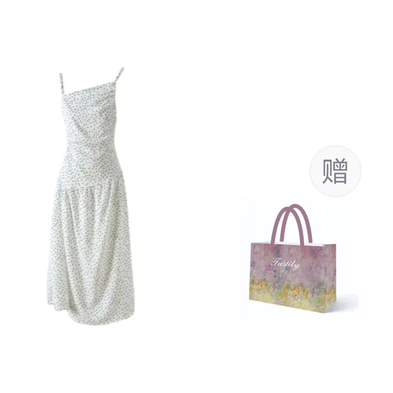 TASTILY Slip Dresses Women's White-0
