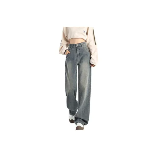 YINLEI Jeans Women's Nostalgic Blue