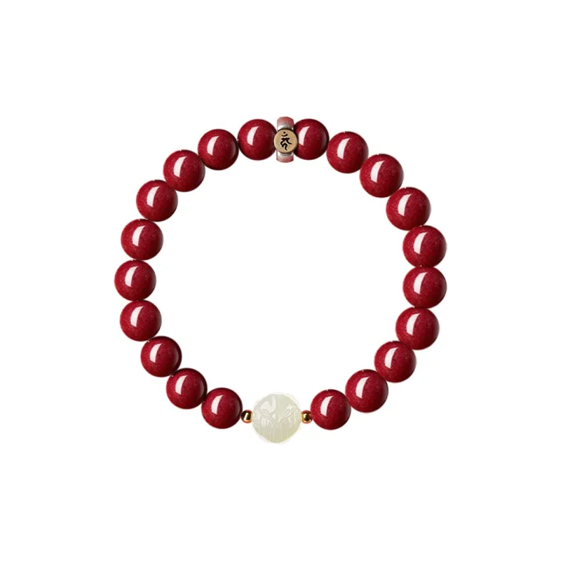 The Thousand Seals Family Reconstructed Cinnabar Bracelets Unisex-26