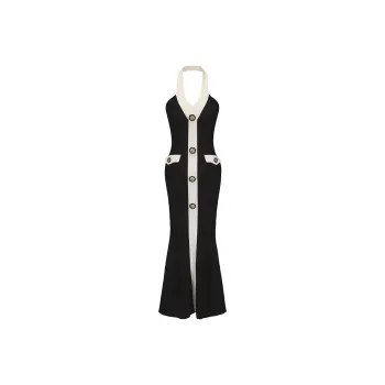 NANA JACQUELINE Slip Dress Women's Black & White